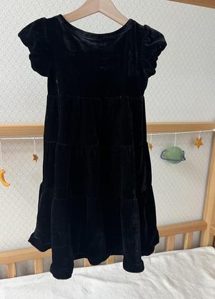 Праздничное велюровое платье, новогоднее 98 - 104 см.2 фото