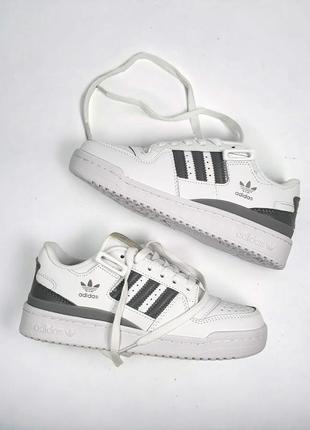 Кроссовки adidas forum low •white grey•