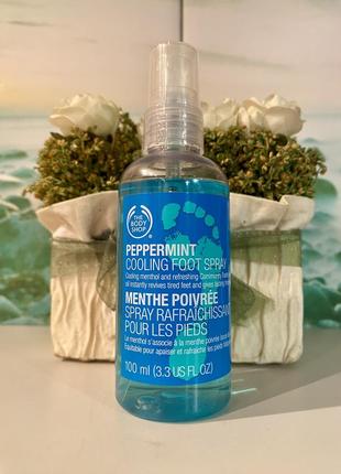 The body shop peppermint cooling foot spray освіжаючий спрей для ніг м'ята 100 мл