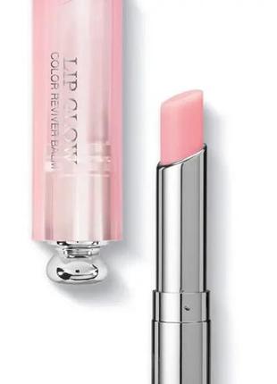 Бальзам для губ dior addict lip glow color reviver balm 001 - pink, тестер