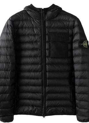 Легкий брендовий пуховик чоловічий в стилі stone island