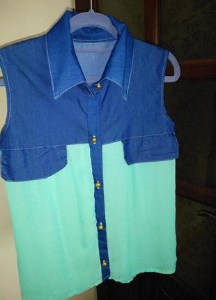 Стильная джинсовая блуза / рубашка (идеально для кормящих мам!) 🤗🔝 sale!6 фото