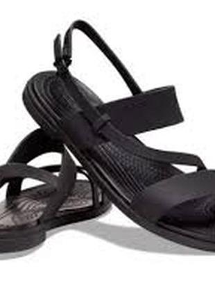 Женские босоножки crocs tulum strappy sandal w7, w9 крокс оригинал!3 фото