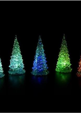 Рождественская елка, красочная сменная светодиодная настольная лампа с семью цветами (размер: 12 см x 5.5см)5 фото
