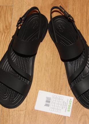 Женские босоножки crocs tulum strappy sandal w7, w9 крокс оригинал!4 фото