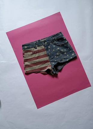 Супермодные шорты шортики флаг америки topshop