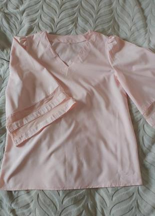 Нежная пудровая блузка
