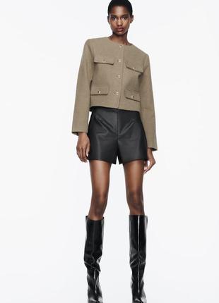 Блейзер жіночий хакі zara new