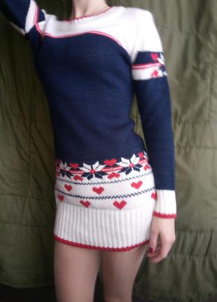 Вязанная туника-свитер2 фото