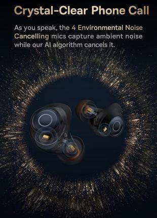 Навушники baseus bowie ma10 pro anc 48 дб 40h bluetooth 5.3 ipx6 display з шумопоглинанням8 фото