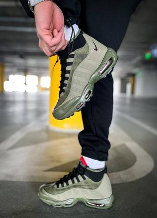 Чоловічі зимові кросівки nike am 95 sneakerboot khaki.5 фото