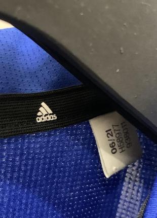Спортивная футболка adidas синяя поло6 фото