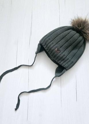 Шапка детская зимняя, набор зимняя шапка+снуд, 52-54см, 5-8роков4 фото