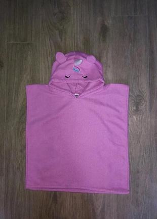 Полотенце пончо единорог