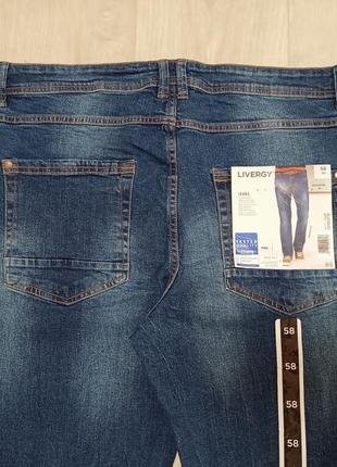 Фирменные мужские джинсы р.58 джинсовые брюки брюки, livergy нижняя7 фото