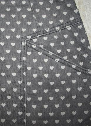 Джинсовая юбка в сердечки topshop, р. 123 фото