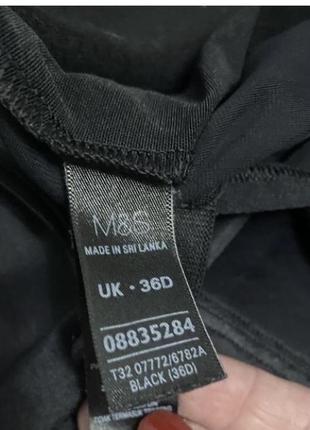 Marks &amp; Spencer крутой черный стягивающий боди с полупрозрачными вставками5 фото