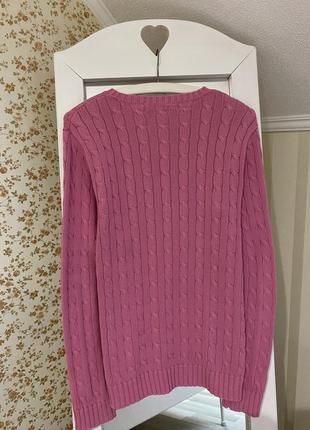 Оригинальный свитер вязаный ralph lauren джемпер пуловер кофта розовый блуза водолазка лонгслив свитшот худи свитер оригинал m l9 фото