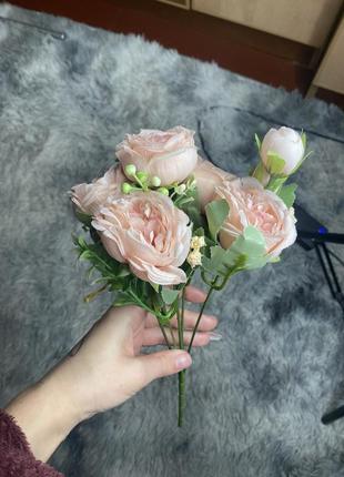 Искусственные цветы, розовые, цветы для декора, декор1 фото