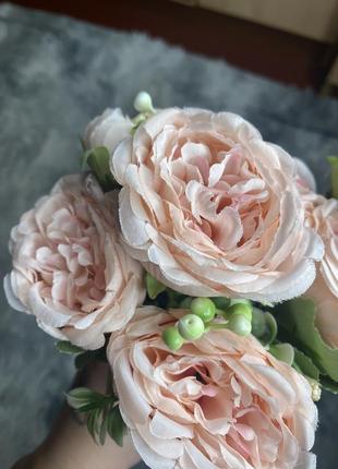 Искусственные цветы, розовые, цветы для декора, декор3 фото