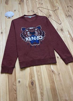 Оригінальний світшот kenzo paris tiger з великим логотипом