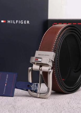 Ремінь і портмоне tommy hilfiger подарунковий набір чорний гаманець на подарунок чоловічий1 фото