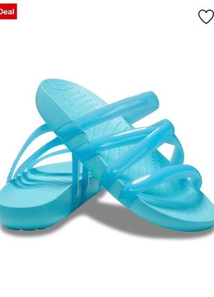 Crocs splash glossy strappy sandal шльопанці жіночі крокс.1 фото