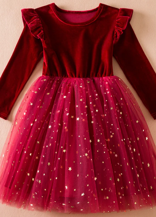 Червона сукня для дівчинки з фатіном