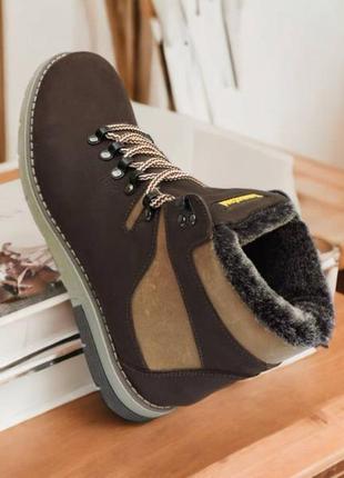 Мужские зимние ботинки "tbd" коричневые. размер 40.6 фото