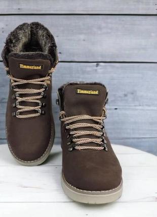 Мужские зимние ботинки "tbd" коричневые. размер 40.3 фото