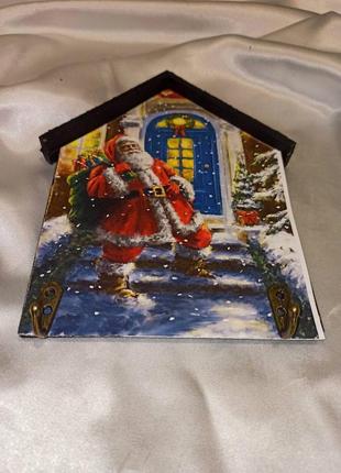 Ключница -домик ′рождественская′ с сантой, рождественский подарок