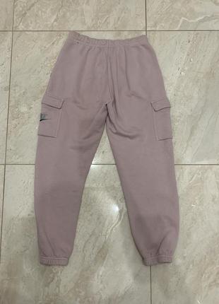 Женские спортивные штаны nike джоггеры розовые с карманами5 фото
