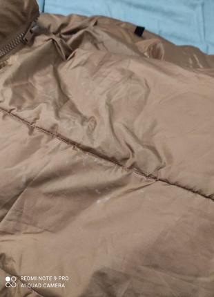 Куртка пуховик плащ бежевый коричневый горчичный макси new look,l,xl,42-447 фото