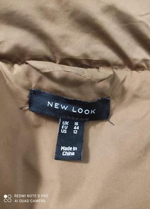 Куртка пуховик плащ бежевый коричневый горчичный макси new look,l,xl,42-444 фото