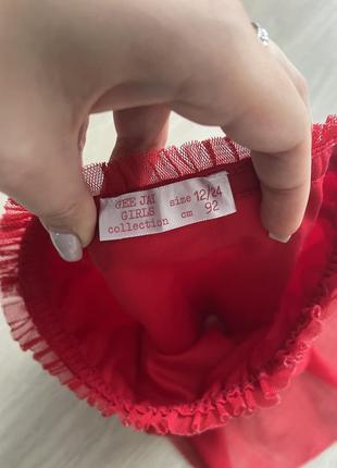 Красная пышная юбка, 92 размер3 фото