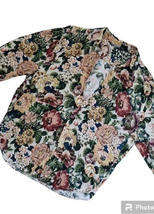 Цветочная рубашка блузка zara