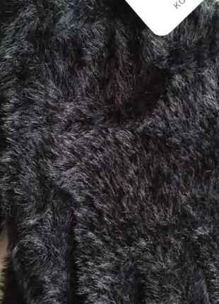 Распродажа, рукавицы двойные женские, новые, шерсть альпаки, очень теплые, зимние, цвет черный3 фото