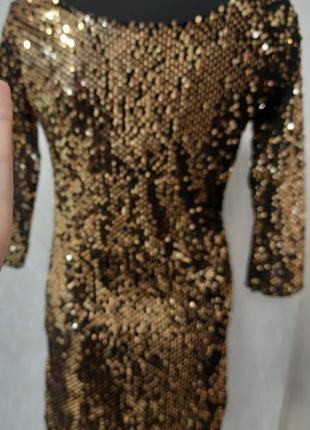 Золота сукня у паєтки !1 фото