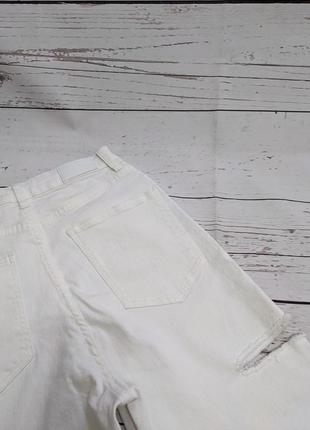Білосніжні джинси, прямі джинси, джинси з прорізом  від bershka5 фото