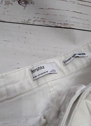 Білосніжні джинси, прямі джинси, джинси з прорізом  від bershka6 фото