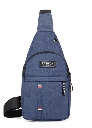 Рюкзак, сумка однолямочна синий, черный.5 фото