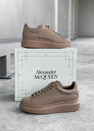 Кроссовки женские alexander mcqueen коричневые (александр маккуин, маквин, кросівки, кеды)