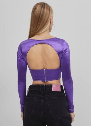 Фиолетовый корсетный топ/блуза2 фото