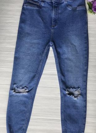 Джинсы стрейч 38,40/ полная с-м в состоянии новых