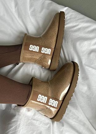 Уггі угги уги угі ugg classic clear mini brown