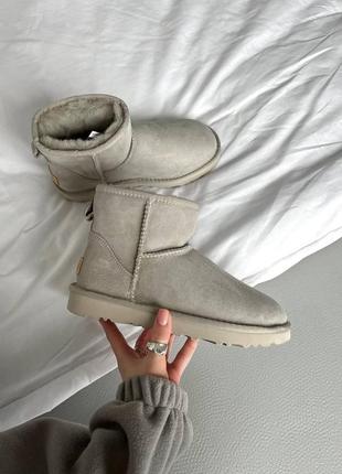 Уги угі уггі угги ugg mini beige premium5 фото