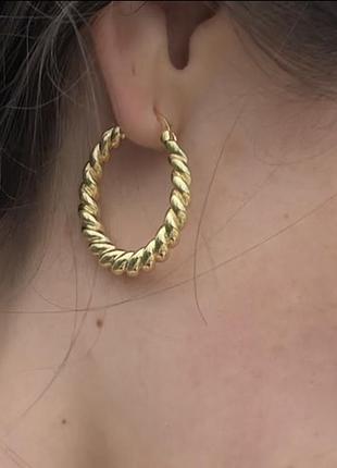 Серьги кольца круглые