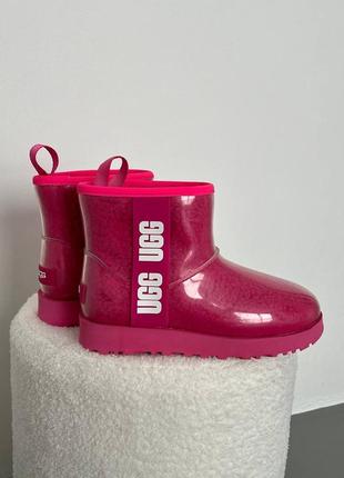 Угги угги угги угги ugg classic clear mini crimson2 фото