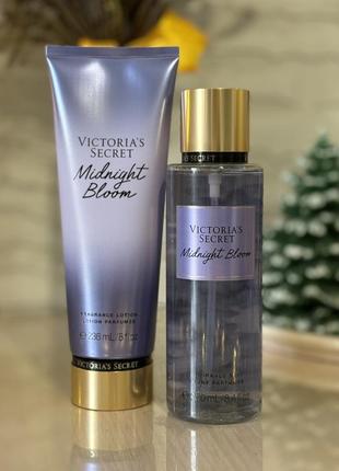 Набор спрей для тела / волос и лосьон для тела victoria’s secret midnight bloom