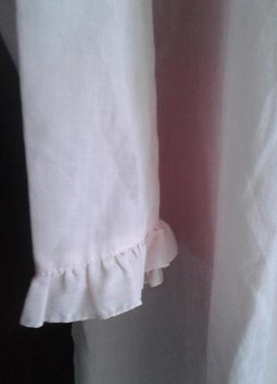 Нічна сорочка тканинна блідо-рожева з прошвою швейцарською батал3 фото